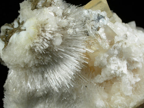 Natrolite with Calcite from Kaufman Quarry, Eckman Creek, Lincoln County, Oregon