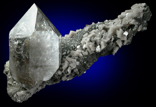 Quartz var. Herkimer Diamond with Dolomite from Eastern Rock Products Quarry (Benchmark Quarry), St. Johnsville, Montgomery County, New York