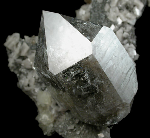 Quartz var. Herkimer Diamond with Dolomite from Eastern Rock Products Quarry (Benchmark Quarry), St. Johnsville, Montgomery County, New York