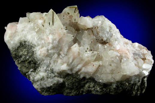 Calcite with selective overgrowths from Prospect Park Quarry, Prospect Park, Passaic County, New Jersey