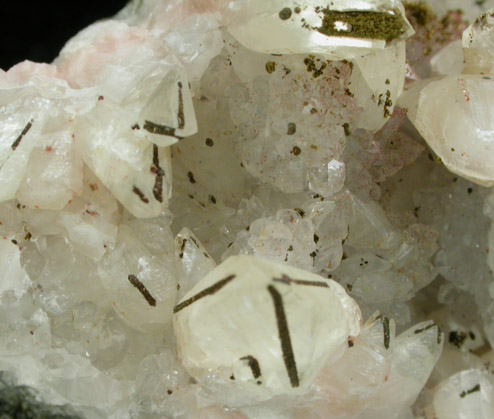 Calcite with selective overgrowths from Prospect Park Quarry, Prospect Park, Passaic County, New Jersey