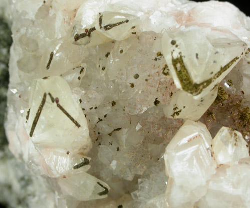 Calcite with selective overgrowths from Prospect Park Quarry, Prospect Park, Passaic County, New Jersey