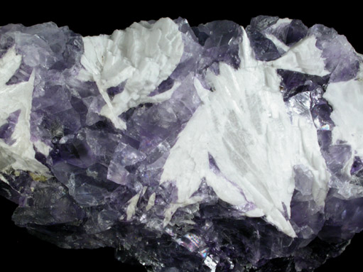 Barite and Fluorite with Sphalerite from Lime Crest Quarry (Limecrest), Sussex Mills, 4.5 km northwest of Sparta, Sussex County, New Jersey