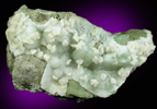 Calcite on Prehnite from Eagle Rock Quarry, West Orange, Essex County, New Jersey