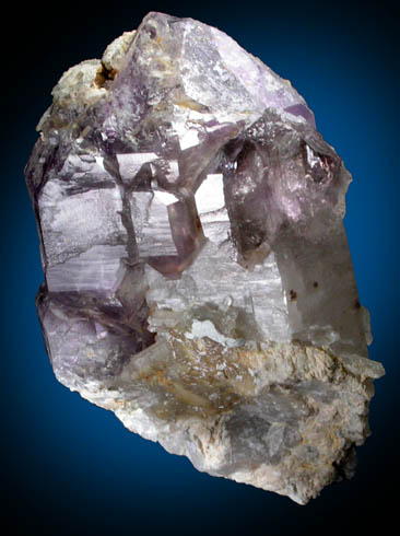 Quartz var. Amethyst over Milky Quartz with Albite from Colton Hill, Stow, Oxford County, Maine