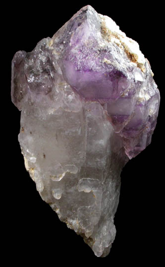 Quartz var. Amethyst over Milky Quartz with Albite from Colton Hill, Stow, Oxford County, Maine