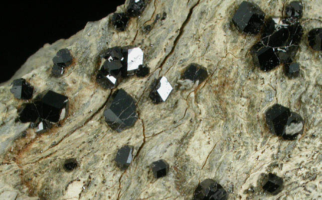 Andradite var. Melanite Garnet from New Idria District, San Benito County, California