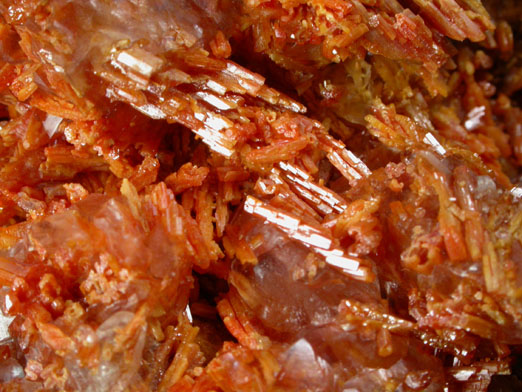 Vanadinite and Calcite from Apex Mine, San Carlos, Manuel Benavides, Chihuahua, Mexico