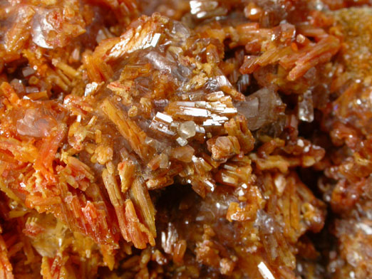 Vanadinite and Calcite from Apex Mine, San Carlos, Manuel Benavides, Chihuahua, Mexico