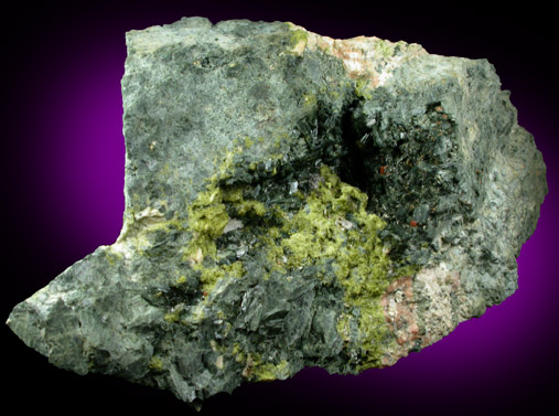 Epidote with Hornblende from Route 6 Road Cut, Cortlandt,, Westchester County, New York