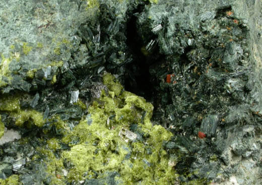 Epidote with Hornblende from Route 6 Road Cut, Cortlandt,, Westchester County, New York