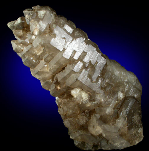 Quartz var. Smoky (parallel growth) from Lord Hill Quarry, Stoneham, Oxford County, Maine
