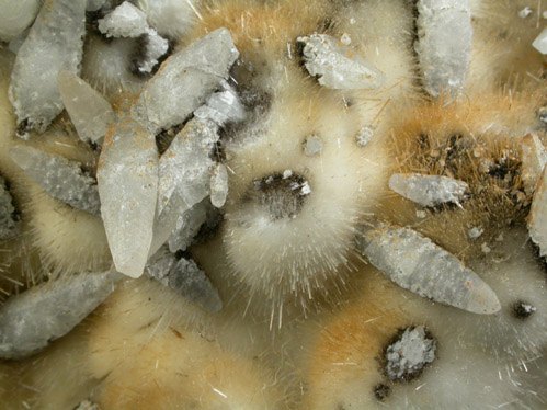 Natrolite with Calcite from Quarry Hill, Springfield, Lane County, Oregon