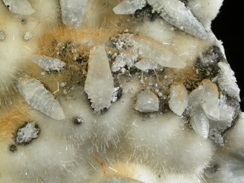 Natrolite with Calcite from Quarry Hill, Springfield, Lane County, Oregon