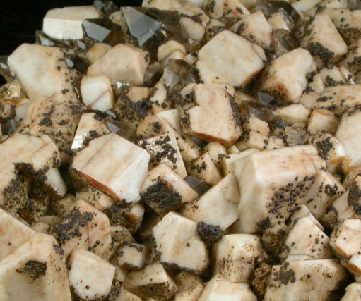 Microcline, Smoky Quartz, Siderite from Rotten Rock Pit, Davis Hill, Brownfield, Oxford County, Maine