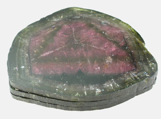 Liddicoatite Tourmaline (set of 3 polished slices from a single crystal) from Alakamisy Itenina, south of Antsirabe, Fianarantsoa, Haute Matsiatra, Madagascar (Type Locality for Liddicoatite = near Antsirab)