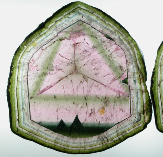 Liddicoatite Tourmaline (set of 3 polished slices from a single crystal) from Alakamisy Itenina, south of Antsirabe, Fianarantsoa, Haute Matsiatra, Madagascar (Type Locality for Liddicoatite = near Antsirab)