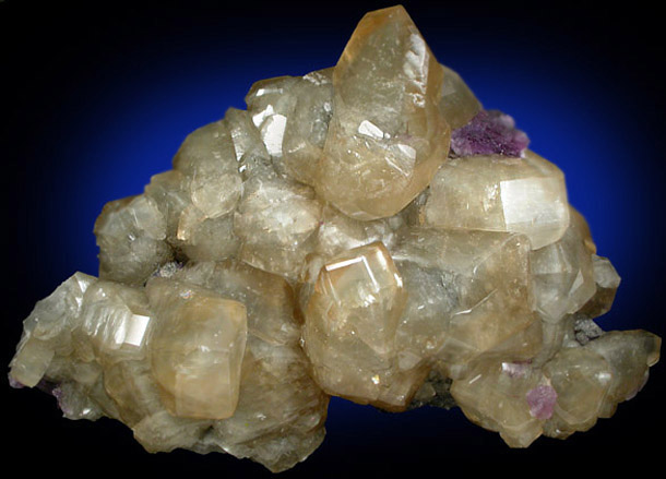 Calcite on Fluorite from Denton Mine, Harris Creek District, Hardin County, Illinois