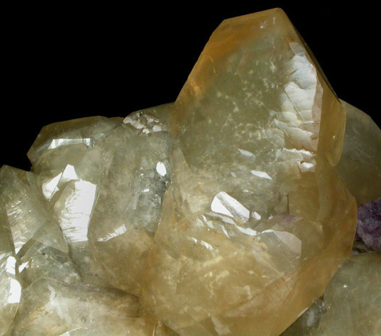 Calcite on Fluorite from Denton Mine, Harris Creek District, Hardin County, Illinois