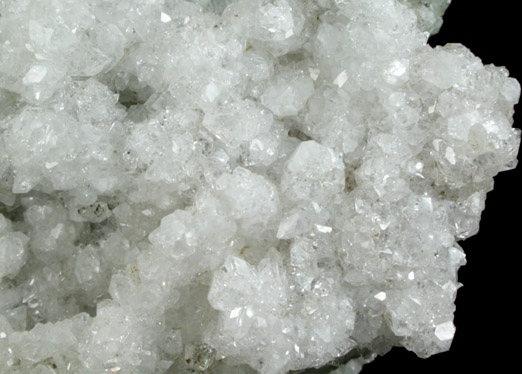 Apophyllite on Prehnite from O and G Industries Southbury Quarry, Southbury, New Haven County, Connecticut