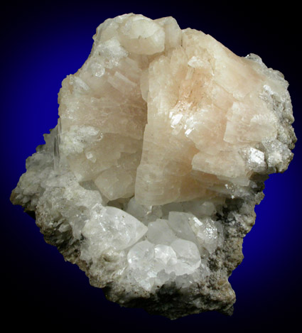 Heulandite-Ca with Calcite from New Street Quarry, Paterson, Passaic County, New Jersey