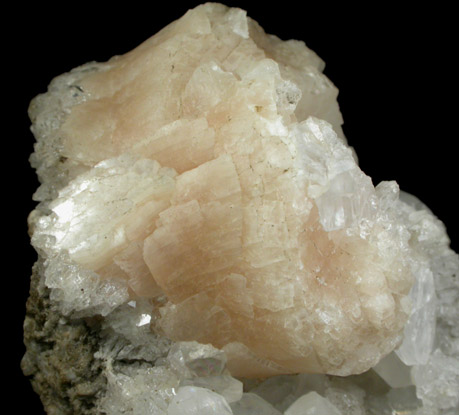 Heulandite-Ca with Calcite from New Street Quarry, Paterson, Passaic County, New Jersey