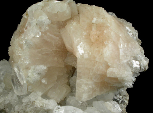 Heulandite-Ca with Calcite from New Street Quarry, Paterson, Passaic County, New Jersey