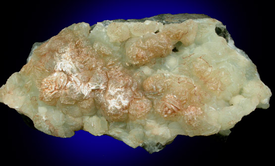 Thaumasite on Prehnite from Paterson, Passaic County, New Jersey