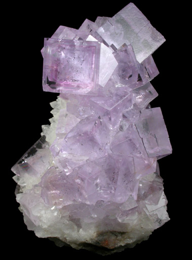 Fluorite on Quartz from Caravia-Berbes District, Asturias, Spain