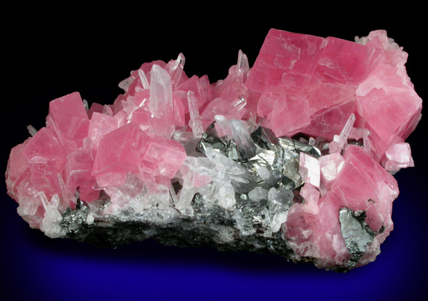 Rhodochrosite with Quartz and Tetrahedrite from Sweet Home Mine, Buckskin Gulch, Alma District, Park County, Colorado