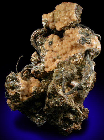 Silver with Calcite from Uchucchaqua Mine, Oyon Province, Lima Department, Peru