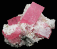 Rhodochrosite on Quartz from Sweet Home Mine, Buckskin Gulch, Alma District, Park County, Colorado