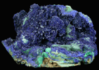 Azurite with Malachite from Morenci Mine, Clifton District, Greenlee County, Arizona