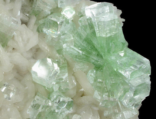 Apophyllite on Stilbite-Ca from Momin Akhada, near Rahuri, 50 km north of Ahmednagar, Maharashtra, India (Type Locality for Collected ca. 2001)