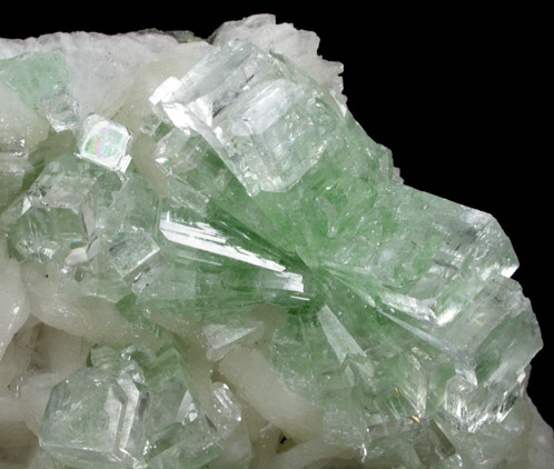 Apophyllite on Stilbite-Ca from Momin Akhada, near Rahuri, 50 km north of Ahmednagar, Maharashtra, India (Type Locality for Collected ca. 2001)