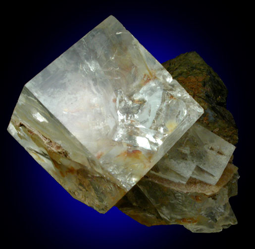 Fluorite on Chalcopyrite from Dalnegorsk, Primorskiy Kray, Russia