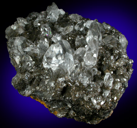 Calcite on Hematite from Frizington, West Cumberland Iron Mining District, Cumbria, England