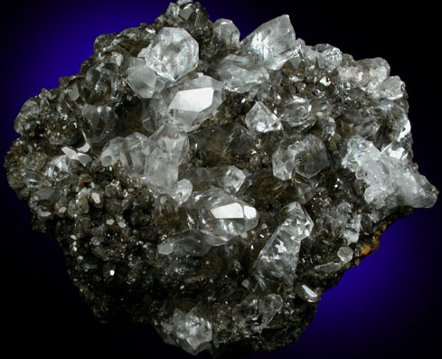 Calcite on Hematite from Frizington, West Cumberland Iron Mining District, Cumbria, England