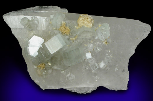 Fluorapatite with Siderite on Quartz from Panasqueira Mine, Barroca Grande, 21 km. west of Fundao, Castelo Branco, Portugal