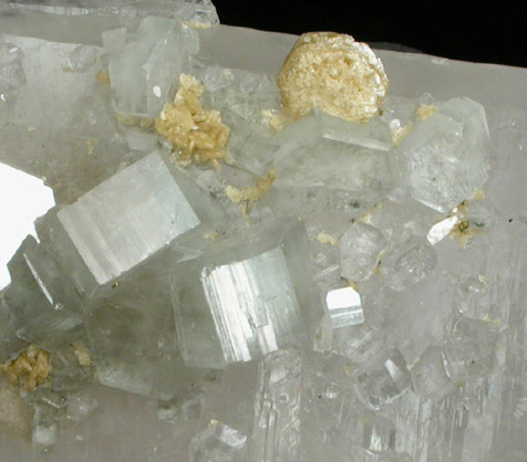 Fluorapatite with Siderite on Quartz from Panasqueira Mine, Barroca Grande, 21 km. west of Fundao, Castelo Branco, Portugal