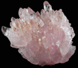 Quartz var. Rose Quartz Crystals from Lavra da Ilha, Taquaral, Jequitinhonha River, Minas Gerais, Brazil