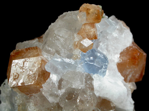 Grossular Garnet in Calcite from Rift Valley Province, Kenya