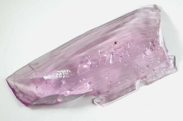 Spodumene var. Kunzite (gem-grade) from Lavra do Urucum, Conselheiro Pena, 4 km east of  Galilia, Minas Gerais, Brazil