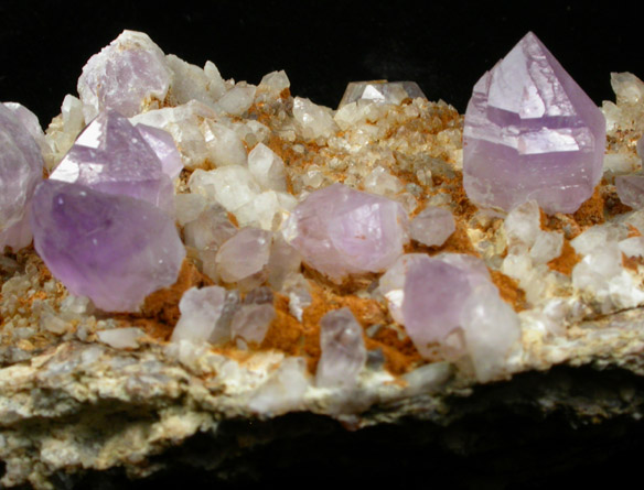 Quartz var. Amethyst from Simeone Quarry, Wrentham, Norfolk County, Massachusetts