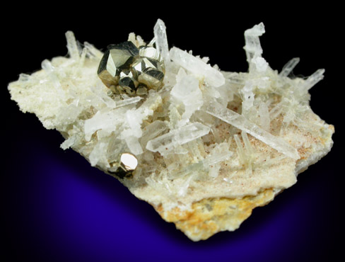 Pyrite (rare diploid form) with Quartz from Vico Canavese, Chiusella Valley, Torino Province, Piedmont, Italy