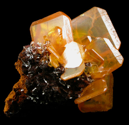 Wulfenite with Willemite from Ahumada Mine, Sierra de Los Lamentos, Chihuahua, Mexico