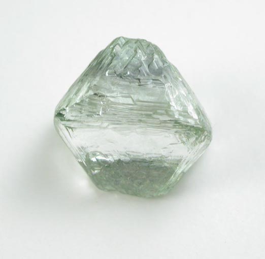 Diamond (1.69 carat green octahedral crystal) from Ippy, northeast of Banghi (Bangui), Central African Republic