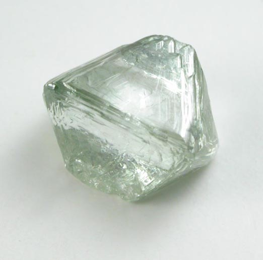 Diamond (1.69 carat green octahedral crystal) from Ippy, northeast of Banghi (Bangui), Central African Republic