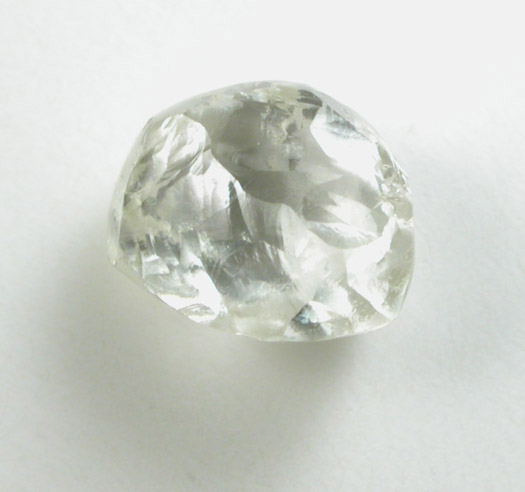 Diamond (0.88 carat pale-gray complex crystal) from Damtshaa Mine, near Orapa, Botswana