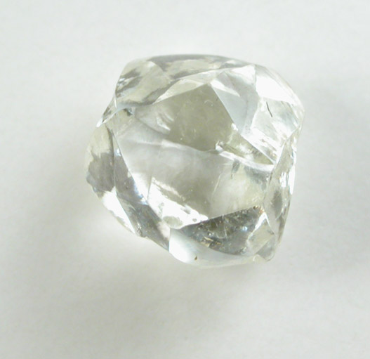 Diamond (1.01 carat pale-gray complex crystal) from Damtshaa Mine, near Orapa, Botswana
